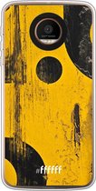 Motorola Moto Z Force Hoesje Transparant TPU Case - Black And Yellow #ffffff