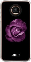 Motorola Moto Z Force Hoesje Transparant TPU Case - Purple Rose #ffffff