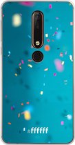 Nokia X6 (2018) Hoesje Transparant TPU Case - Confetti #ffffff