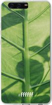 Huawei P10 Plus Hoesje Transparant TPU Case - Leaves Macro #ffffff