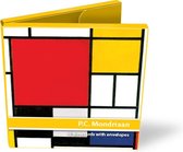 Kaartenset met 10 dubbele kaarten Piet Mondriaan