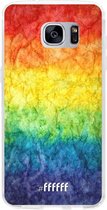 Samsung Galaxy S7 Hoesje Transparant TPU Case - Rainbow Veins #ffffff