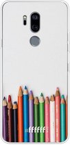 LG G7 ThinQ Hoesje Transparant TPU Case - Pencils #ffffff