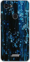 Google Pixel 3 XL Hoesje Transparant TPU Case - Bubbling Blues #ffffff