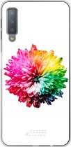 Samsung Galaxy A7 (2018) Hoesje Transparant TPU Case - Rainbow Pompon #ffffff