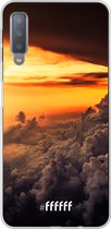 Samsung Galaxy A7 (2018) Hoesje Transparant TPU Case - Sea of Clouds #ffffff