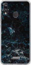 Huawei P20 Lite (2018) Hoesje Transparant TPU Case - Dark Blue Marble #ffffff