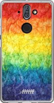 Nokia 8 Sirocco Hoesje Transparant TPU Case - Rainbow Veins #ffffff