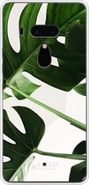 HTC U12+ Hoesje Transparant TPU Case - Tropical Plants #ffffff