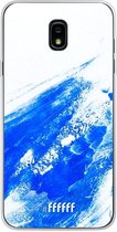 Samsung Galaxy J7 (2018) Hoesje Transparant TPU Case - Blue Brush Stroke #ffffff