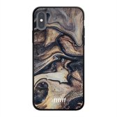 iPhone X Hoesje TPU Case - Wood Marble #ffffff