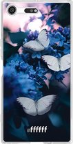 Sony Xperia XZ Premium Hoesje Transparant TPU Case - Blooming Butterflies #ffffff