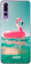 Huawei P30 Hoesje Transparant TPU Case - Flamingo Floaty #ffffff