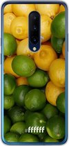 OnePlus 7 Pro Hoesje Transparant TPU Case - Lemon & Lime #ffffff