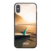 iPhone Xs Hoesje TPU Case - Sunset Surf #ffffff