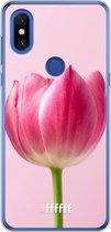 Xiaomi Mi Mix 3 Hoesje Transparant TPU Case - Pink Tulip #ffffff