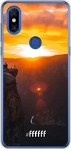 Xiaomi Mi Mix 3 Hoesje Transparant TPU Case - Rock Formation Sunset #ffffff