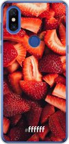Xiaomi Mi Mix 3 Hoesje Transparant TPU Case - Strawberry Fields #ffffff