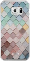 Samsung Galaxy S6 Edge Hoesje Transparant TPU Case - Colour Tiles #ffffff