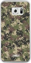 Samsung Galaxy S6 Edge Hoesje Transparant TPU Case - Digital Camouflage #ffffff