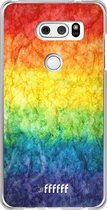 LG V30 (2017) Hoesje Transparant TPU Case - Rainbow Veins #ffffff