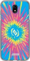 Samsung Galaxy J7 (2017) Hoesje Transparant TPU Case - Flower Tie Dye #ffffff