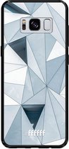Samsung Galaxy S8 Hoesje TPU Case - Mirrored Polygon #ffffff