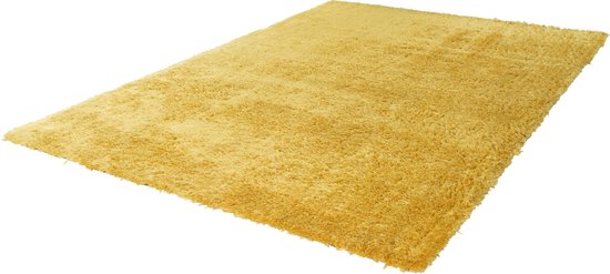 Lalee Cloud - Hoogpolig- zacht- glimmend- velvet- effen- karpet- Eric kuster stijl- fluffy- 80x150 cm geel