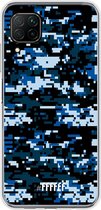 Huawei P40 Lite Hoesje Transparant TPU Case - Navy Camouflage #ffffff