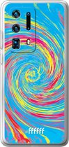 Huawei P40 Pro+ Hoesje Transparant TPU Case - Swirl Tie Dye #ffffff