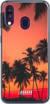 Samsung Galaxy A40 Hoesje Transparant TPU Case - Coconut Nightfall #ffffff