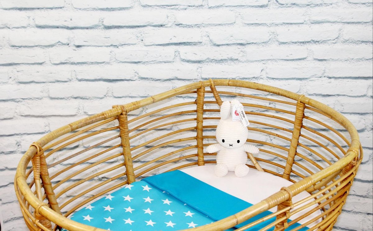 Wallabiezzz Baby deken - Wiegdeken - Wikkeldoek baby - Ster Aquablauw - 75x90cm Wallabiezzz Baby deken - Wiegdeken - Wikkeldoek baby - Ster Aquablauw - 75x90cm