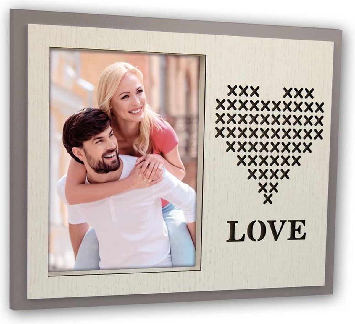 Zep Modern Romantische Fotolijst Regine voor foto 13x18 afmeting 26x22 cm - CX572 creme