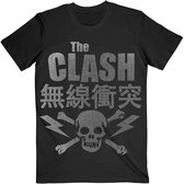 The Clash Heren Tshirt -XL- Skull & Crossbones Zwart