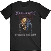 Megadeth Heren Tshirt -L- Systems Fail Zwart