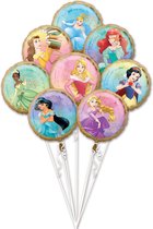 Disney Prinsessen Helium Ballonnen Set 8 delig leeg