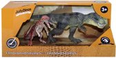 JollyDinos - Tyrannosaurus + Cryolophosaurus - dinosaurus - 2pack