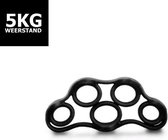 Vinger elastiek - Fitness - Kracht & hersteltraining - Zwart - 5KG