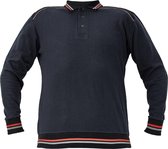Knoxfield Polo-Sweater antraciet/rood M