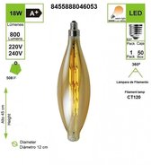 FILAMENT LED LAMP CT120-18W E27
