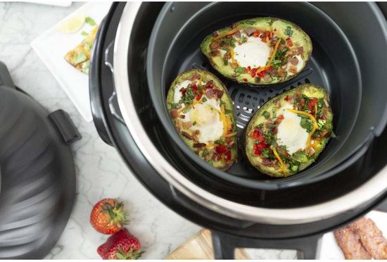 Instant Pot Duo Crisp 7,6L multicooker met airfryer - Snelkoken, sauteren, stomen, slow cook, sous vide, warmhouden, air fry, roosteren, bakken, braden en dehydrateren.