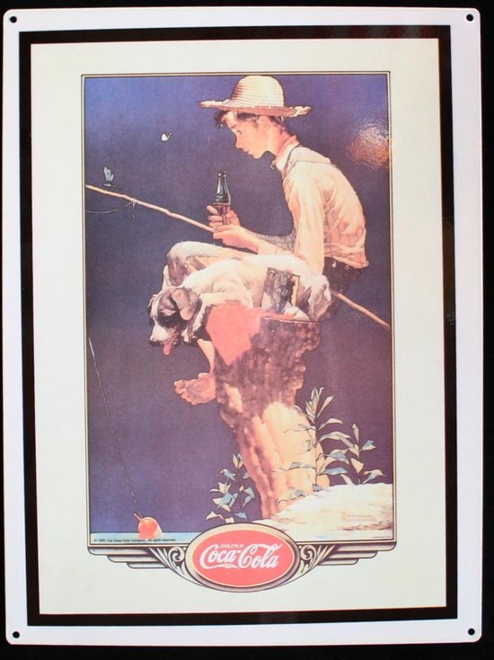 Coca Cola, wand- reclamebord 30x40cm