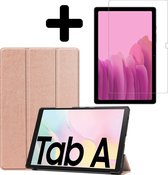 Samsung Galaxy Tab A7 2020 Hoes Hoesje + Screenprotector Rosé Goud