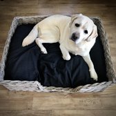 Mijn Bikkel The Home Collection – The Original – Honden hoeslaken – ‘DENIM BLACK voor hondenkussen – Large – 80 x 120 cm