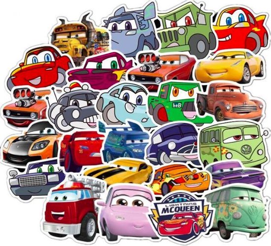 Welsprekend Garantie kloon ProductGoods - 50 Stuks Cars Stickers - Muur Decoratie - Koffer Decoratie -  Laptop... | bol.com