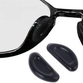 GEAR 3000® Zelfklevende neuspads bril - zonnebril - siliconen - anti-slip - 4 stuks - zwart