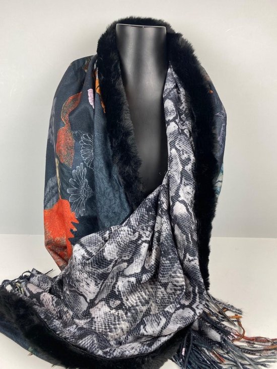 Wintersjaal met bontje