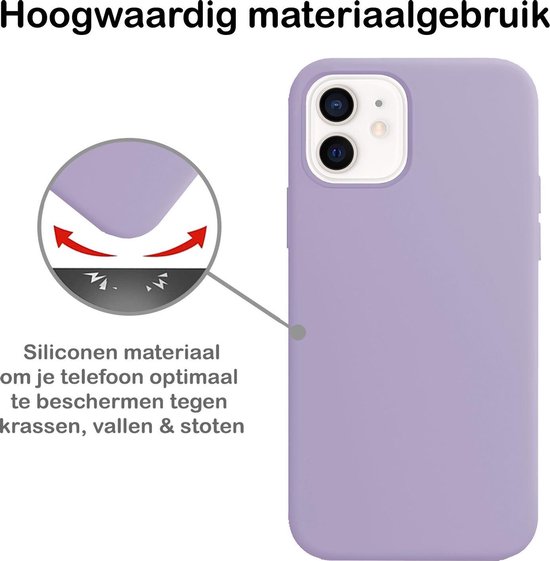Coque adaptée pour iPhone 12, coque en Siliconen – Coque adaptée pour iPhone 12, coque – Lilas