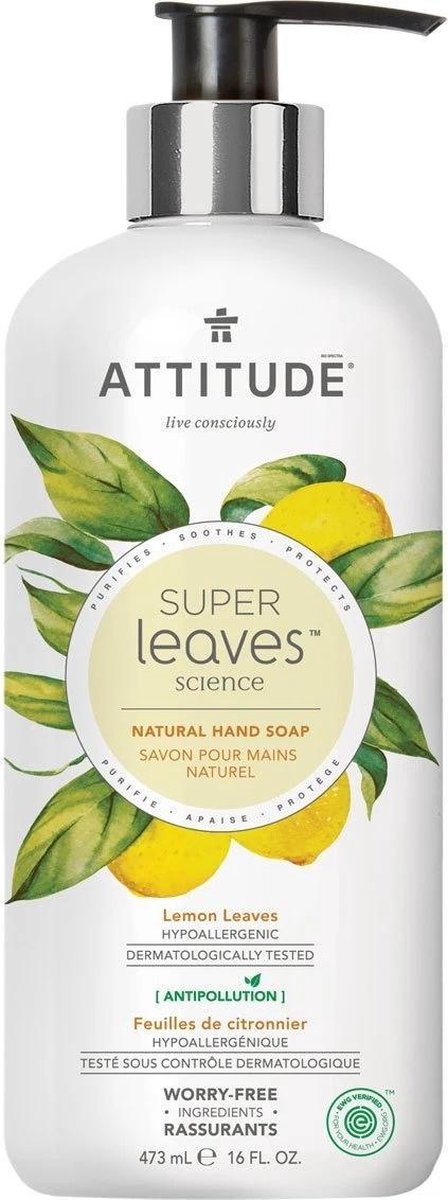 Attitude Natuurlijke Handzeep - Lemon Leaves