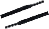 Bergschoenveters - zwart - rond fijn geweven lengte 150 cm 7-9 gaatjes
